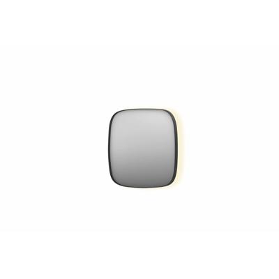 INK SP30 spiegel - 80x4x80cm contour in stalen kader incl indir LED - verwarming - color changing - dimbaar en schakelaar - mat zwart 8409720 - thumbnail