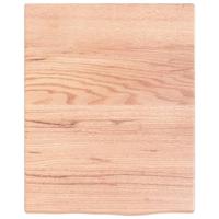 Wastafelblad 40x50x2 behandeld massief hout lichtbruin - thumbnail