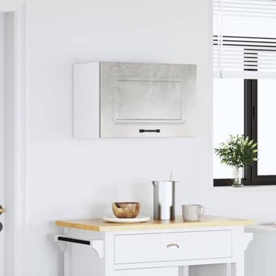 Keukenwandkast Kalmar bewerkt hout betongrijs