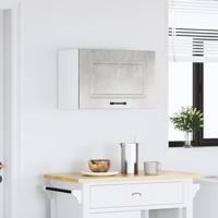 Keukenwandkast Kalmar bewerkt hout betongrijs - thumbnail