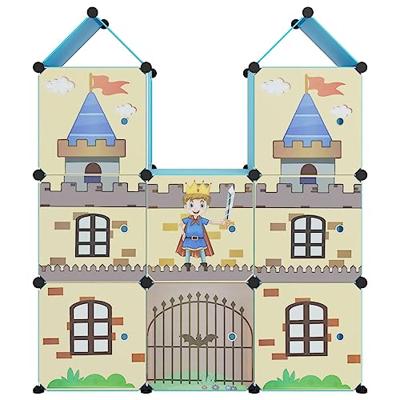 VidaXL Kinderopbergmeubel met 8 vakken polypropeen blauw VidaXL Kinderopbergmeubel met 8 vakken polypropeen blauw