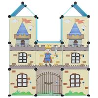 VidaXL Kinderopbergmeubel met 8 vakken polypropeen blauw - thumbnail