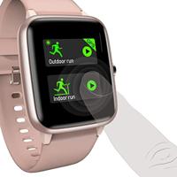 Hama Smartwatch 5910, GPS, waterdicht (fitnesstracker voor hartslag/calorieën, sporthorloge met stappenteller, slaapmonitor, muziekbediening, fitnessarmband voor dames, 6 dagen batterijduur), roze - thumbnail