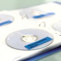 Labeltape Dymo LabelManager D1 polyester 19mm zwart op blauw - thumbnail