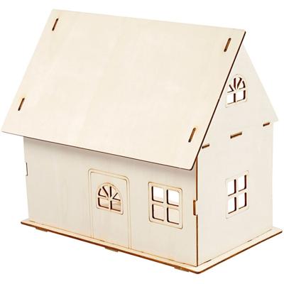 Creativ Company Diy poppenhuis, h: 25 cm, afm 18x27 cm, 1 stuk Creativ Company Diy poppenhuis, h: 25 cm, afm 18x27 cm, 1 stuk