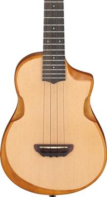 Ibanez AUT10 Open Pore Natural tenor ukelele met gigbag