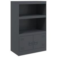 Dressoir 67x39x107 cm staal antracietkleurig - thumbnail