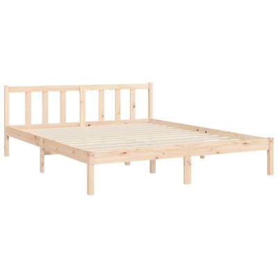 Bedframe met hoofdbord massief hout
