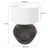 Steinhauer Chique schemerlampLyons B met witte chintz kap - 3468ZW - thumbnail