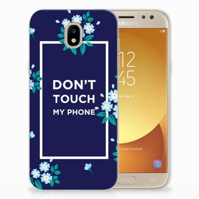 Samsung Galaxy J5 2017 Silicone-hoesje Flowers Blue DTMP Samsung Galaxy J5 2017 Silicone-hoesje Flowers Blue DTMP
