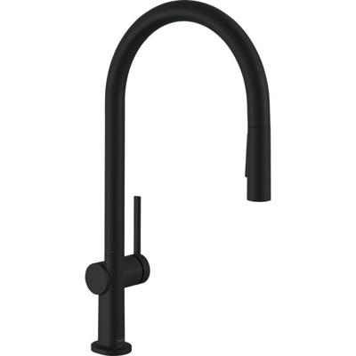 Hansgrohe Talis M54 ééngreeps keukenmengkraan 210 met uittrekbare vuistdouche, 2 straalsoorten, EcoSmart mat zwart