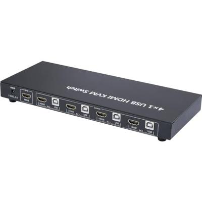 SpeaKa Professional KVM-switch 4 poorten HDMI USB 1920 x 1080 Pixel, 3840 x 2160 Pixel
