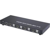 SpeaKa Professional KVM-switch 4 poorten HDMI USB 1920 x 1080 Pixel, 3840 x 2160 Pixel - thumbnail