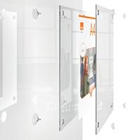 Nobo Premium Plus verplaatsbaar acryl informatiebord, wandgemonteerd, ft A4 - thumbnail
