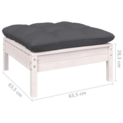 7-delige Loungeset met kussens massief grenenhout - thumbnail