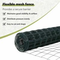 VidaXL Hek met paal groen 1,5 x 10 m staal en pvc - thumbnail