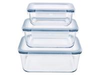 SILVERCREST Glazen vershoudbakjes (Rechthoekig, 3-delig) - thumbnail