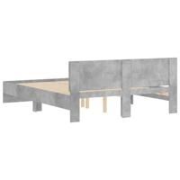 Bedframe met hoofdeinde betongrijs 150x200 cm - thumbnail