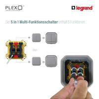 Legrand 069719L Compleet Spatwaterdicht schakelmateriaal Plexo Grijs 1 stuk(s) - thumbnail