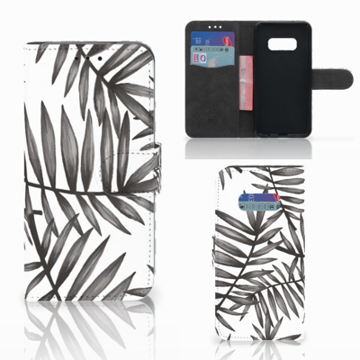 Samsung Galaxy S10e Hoesje Leaves Grey Samsung Galaxy S10e Hoesje Leaves Grey