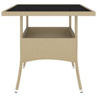 5-delige Loungeset poly rattan beige - thumbnail