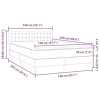 Boxspring met matras en LED fluweel roze 140x220 cm - thumbnail