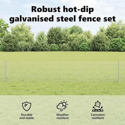 VidaXL Hek met paal zilver 0,4 x 10 m staal