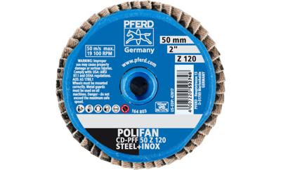 PFERD TOOLS 42719512 CD PFF 50 Z 120 Lamellenschijf Diameter 50 mm Legering op kobaltbasis, Brons, Titanium, Koper, Messing, RVS, Grijs/grauw sferoïdisch