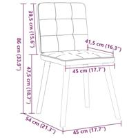 Eetkamerstoelen 2 st stof wolk grijs - thumbnail