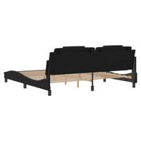 Bedframe "Viana" zonder matras kunstleer zwart 200x200 cm - thumbnail