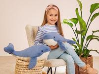Pluchen walvis Waltraud 44 cm TEDDY HERMANN blauw - thumbnail