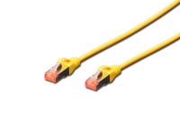 Digitus DK-1644-005-Y-10 RJ45 Netwerkkabel, patchkabel CAT 6 S/FTP 0.50 m Geel Folie afscherming, Afscherming totaal, Afgeschermd, Halogeenvrij, Simplex, - thumbnail