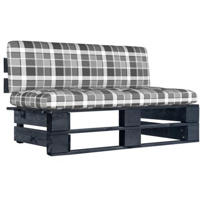 Tuinmiddenbank pallet zwart geïmpregneerd grenenhout