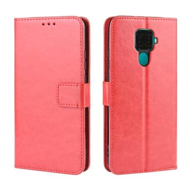 Retro Crazy Horse textuur horizontale Flip lederen case voor Huawei Nova 5i Pro/mate 30 lite met houder & kaartsleuven & fotolijstjes (rood)