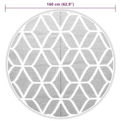 VidaXL Buitenkleed arakil ø160 cm polypropeen grijs