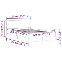 Bedframe met hoofdeinde en LED betongrijs 120x190 cm - thumbnail