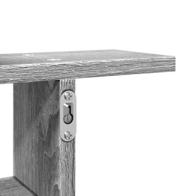 Wandschappen 2 st 38x12x38 cm bewerkt hout grijs sonoma eiken