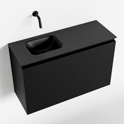 MONDIAZ OLAN 80cm toiletmeubel urban. LEX wastafel urban links geen kraangat