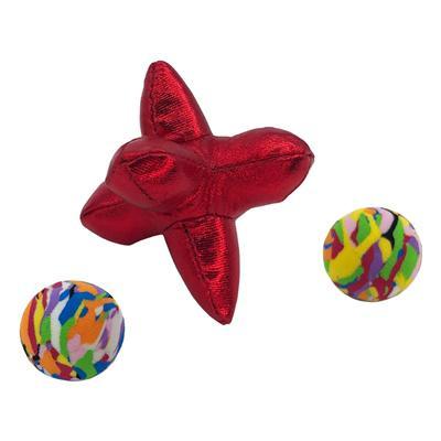 KONG CAT ACTIVE JACKS STUITERBAL MULTIPACK MET CATNIP ROOD 10,5X8X7 CM