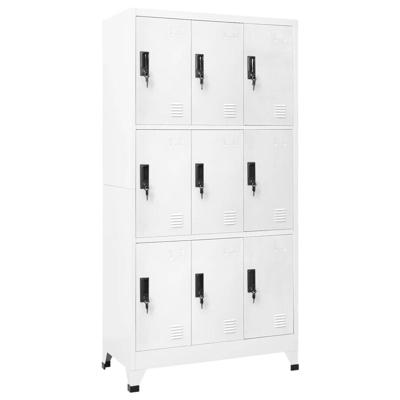 Lockerkast 90x45x180 cm staal wit