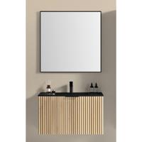 Wiesbaden Badkamermeubelset Ribbella 80 cm Naturel Eik Mat Zwart - thumbnail