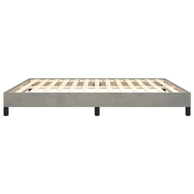 Bedframe zonder matras 180x200 cm fluweel lichtgrijs