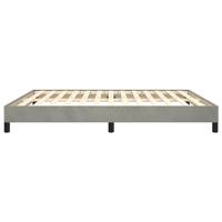 Bedframe zonder matras 160x200 cm fluweel lichtgrijs - thumbnail