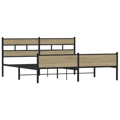 Bedframe zonder matras metaal sonoma eikenkleurig 180x200 cm