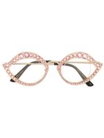 Gucci Eyewear crystal embellished cat eye glasses - PINK - thumbnail