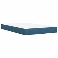 Boxspring met matras fluweel blauw 120x190 cm - thumbnail