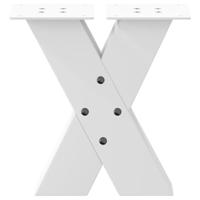 Salontafelpoten 2 st X-vormig 40x(30-31) cm staal wit - thumbnail