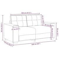 | Loveseat | met kussen Roze Fluweel - thumbnail