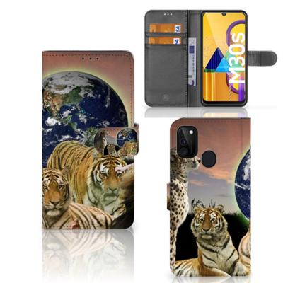 Samsung Galaxy M21 | M30s | Telefoonhoesje | Met pasjeshouder | Roofdieren Samsung Galaxy M21 | M30s | Telefoonhoesje | Met pasjeshouder | Roofdieren