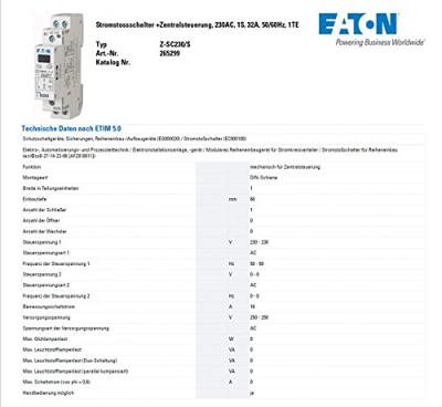 Eaton Z-SC230/S Stroomstootschakelaar DIN-rail 1x NO 16 A 1 stuk(s)